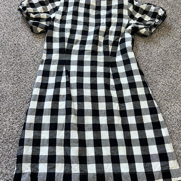 Ann Taylor LOFT Dress Size 2P Linen Blend Short Sleeve Lined Gingham V-Neck - Picture 11 of 11